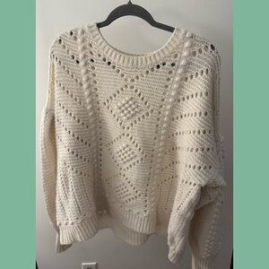 Intermix Cream Cable Knit Sweater